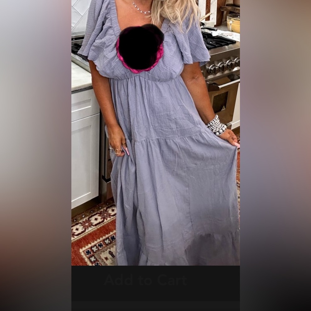 Beautiful 100 cotton grey dress